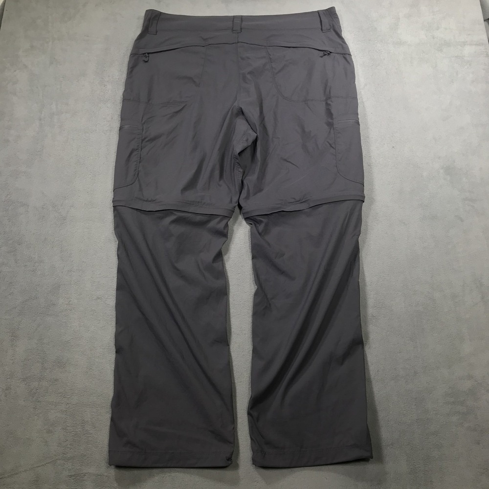LL Bean Pants Womens 18 Gray Nylon Outdoors Hiking Casual Convertible Stretch - Picture 12 of 16